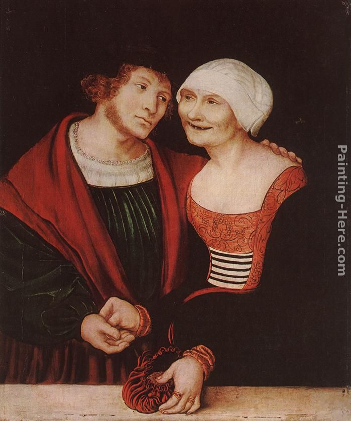 Lucas Cranach the Elder Amorous Old Woman and Young Man